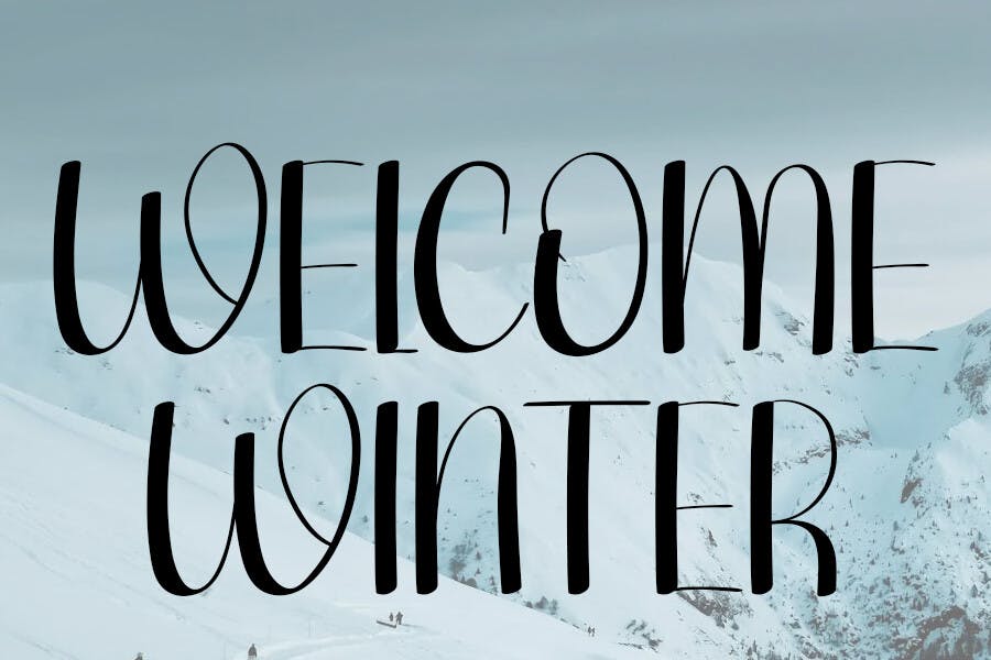 Hello December Font Example 2