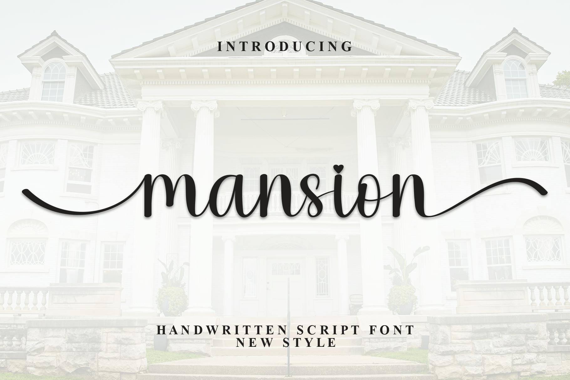 Mansion 9 Font Example