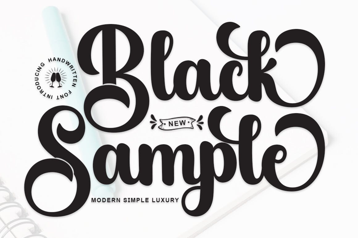 Black Sample Font Showcase