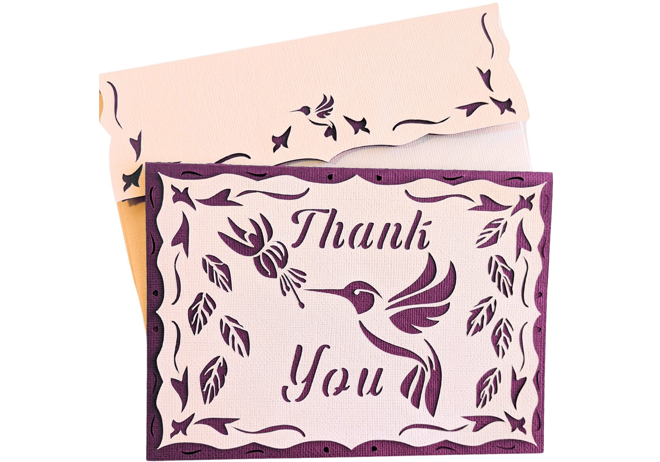 Hummingbird Thank You Card inside