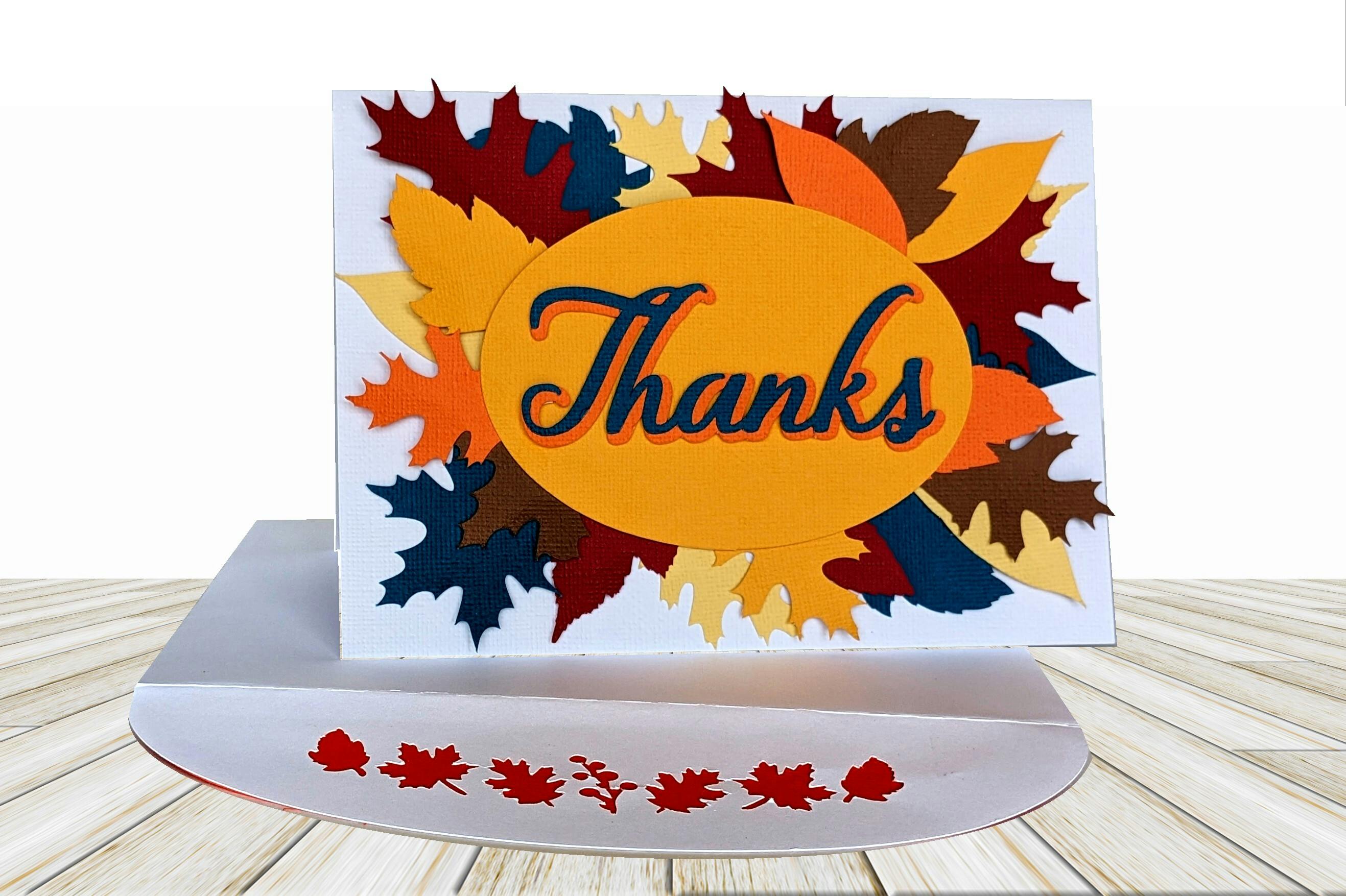 Fall Leaves Thank You Card Design