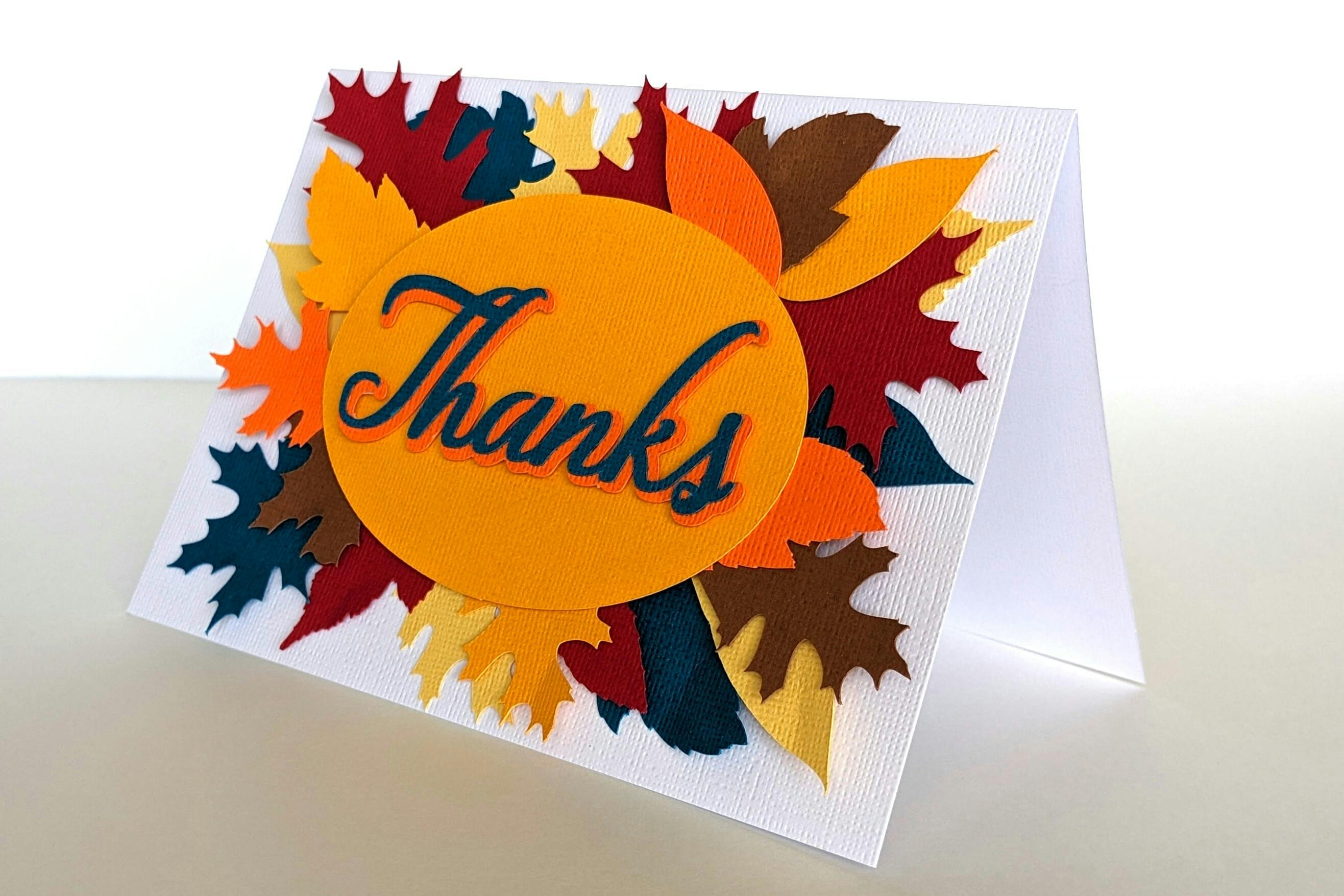 Colorful Fall Leaves Card