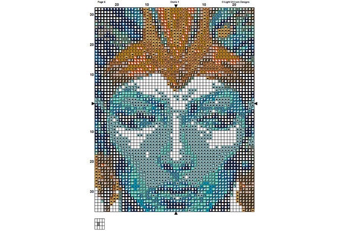 Osiris Cross Stitch in Progress