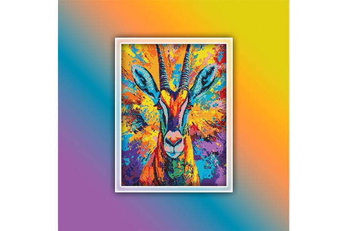 Oryx Cross Stitch Pattern in Color