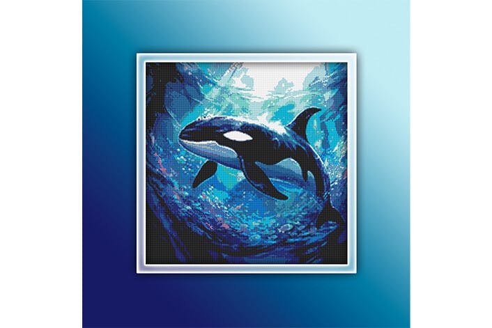 Orca Cross Stitch Art