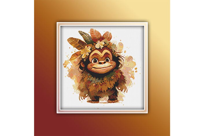 Orangutan Cross Stitch Pattern