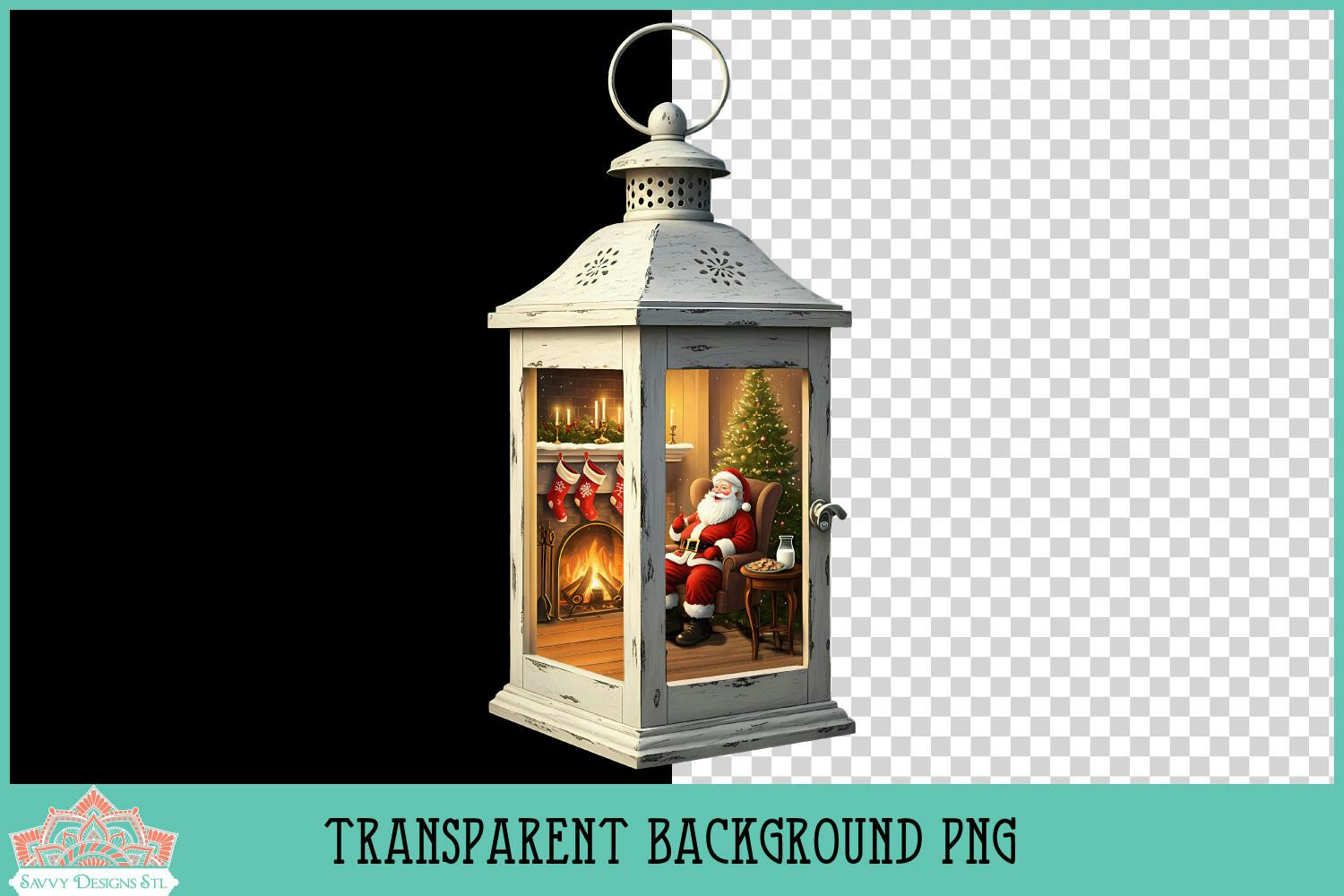 Christmas Scene Lanterns 2