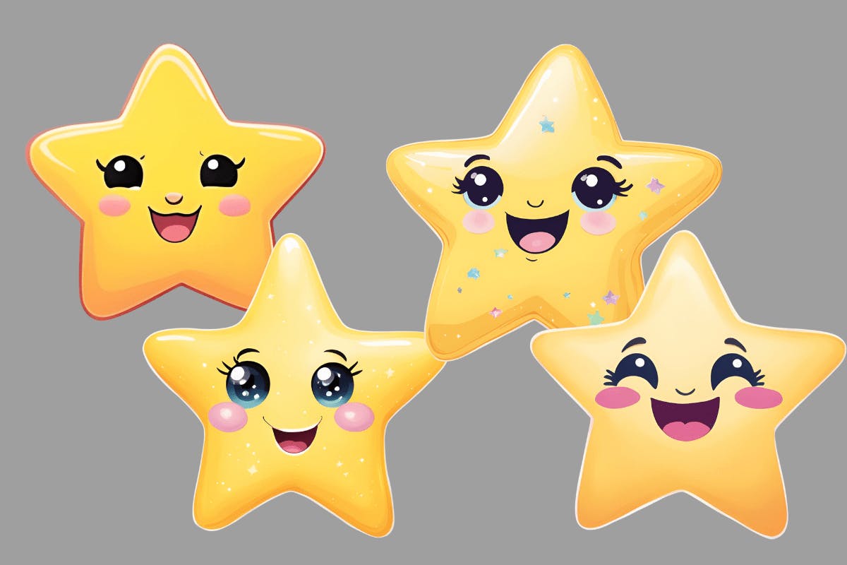 Kawaii Gold Stars 3