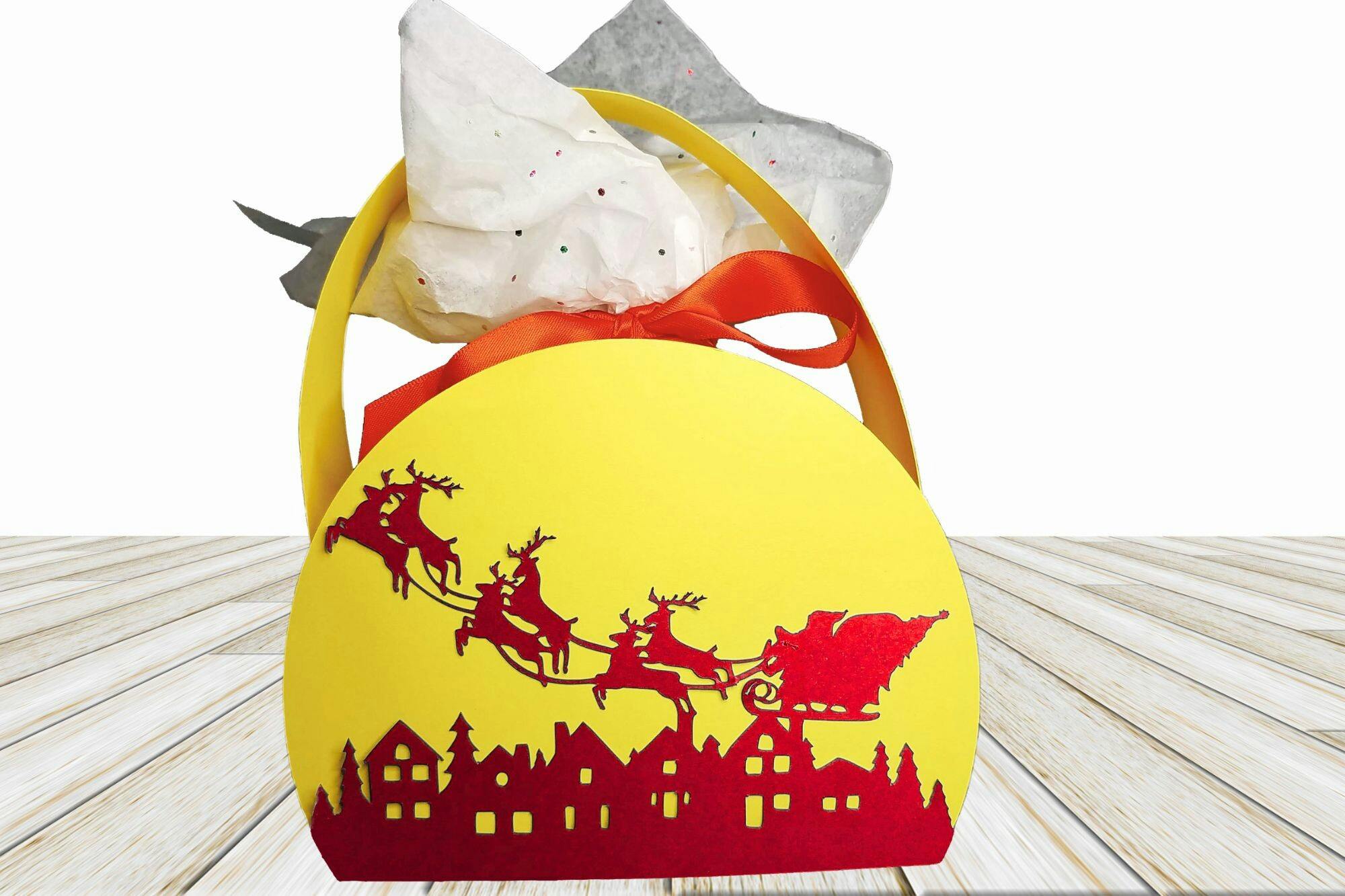 Assembled Santa Sleigh Basket