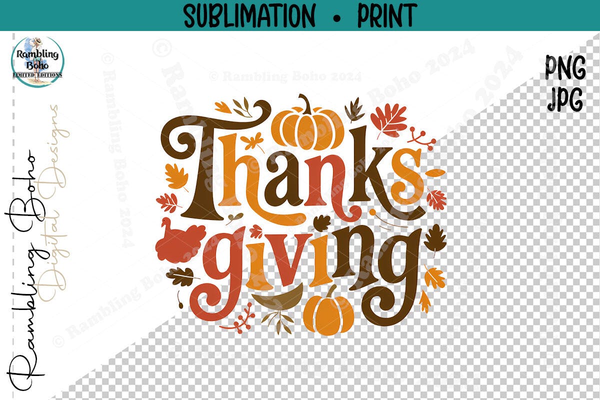 Thanksgiving Simple Fall Design Creative Graphic Design Template