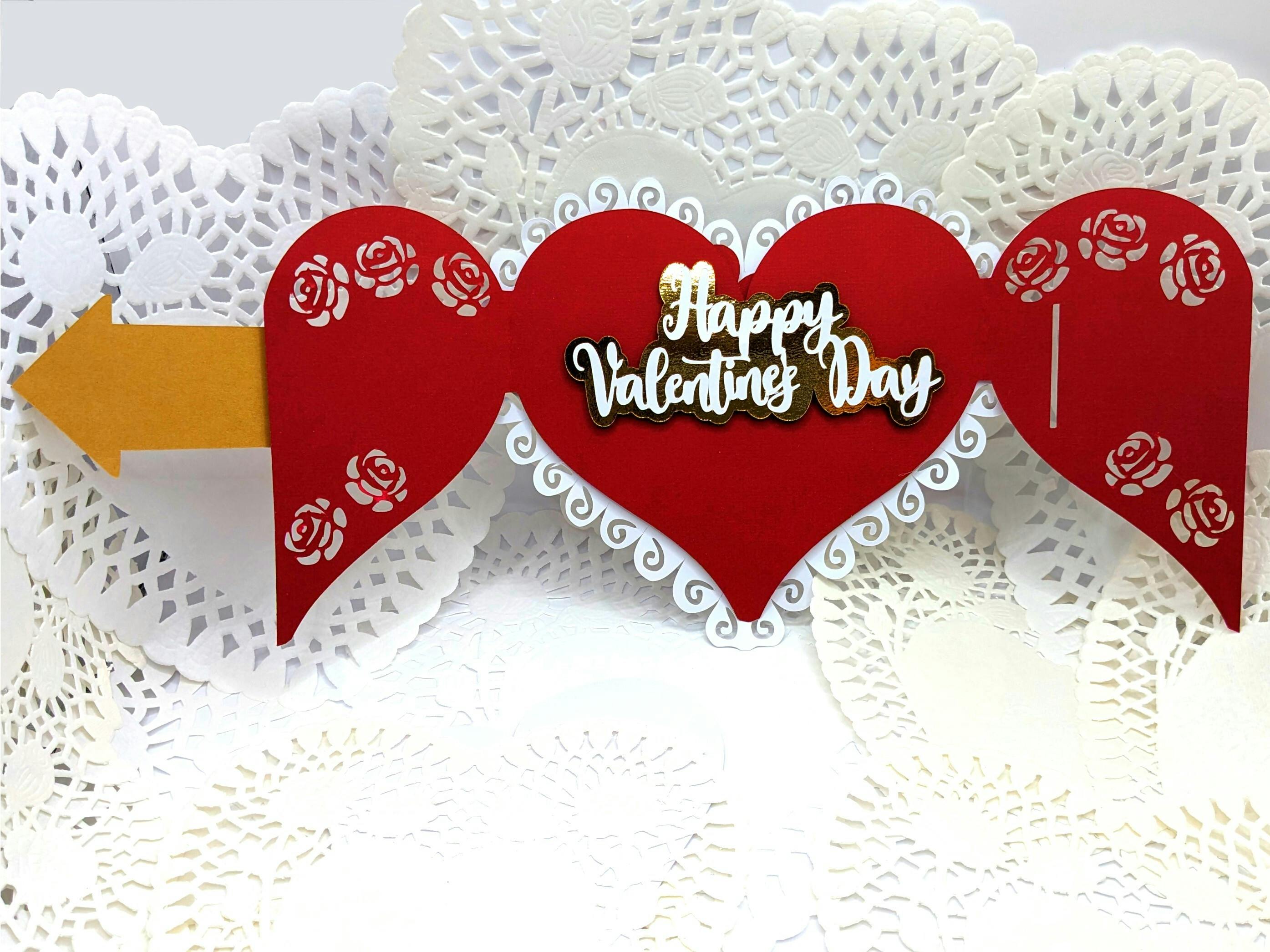 Valentine Heart Gatefold Card Image 4