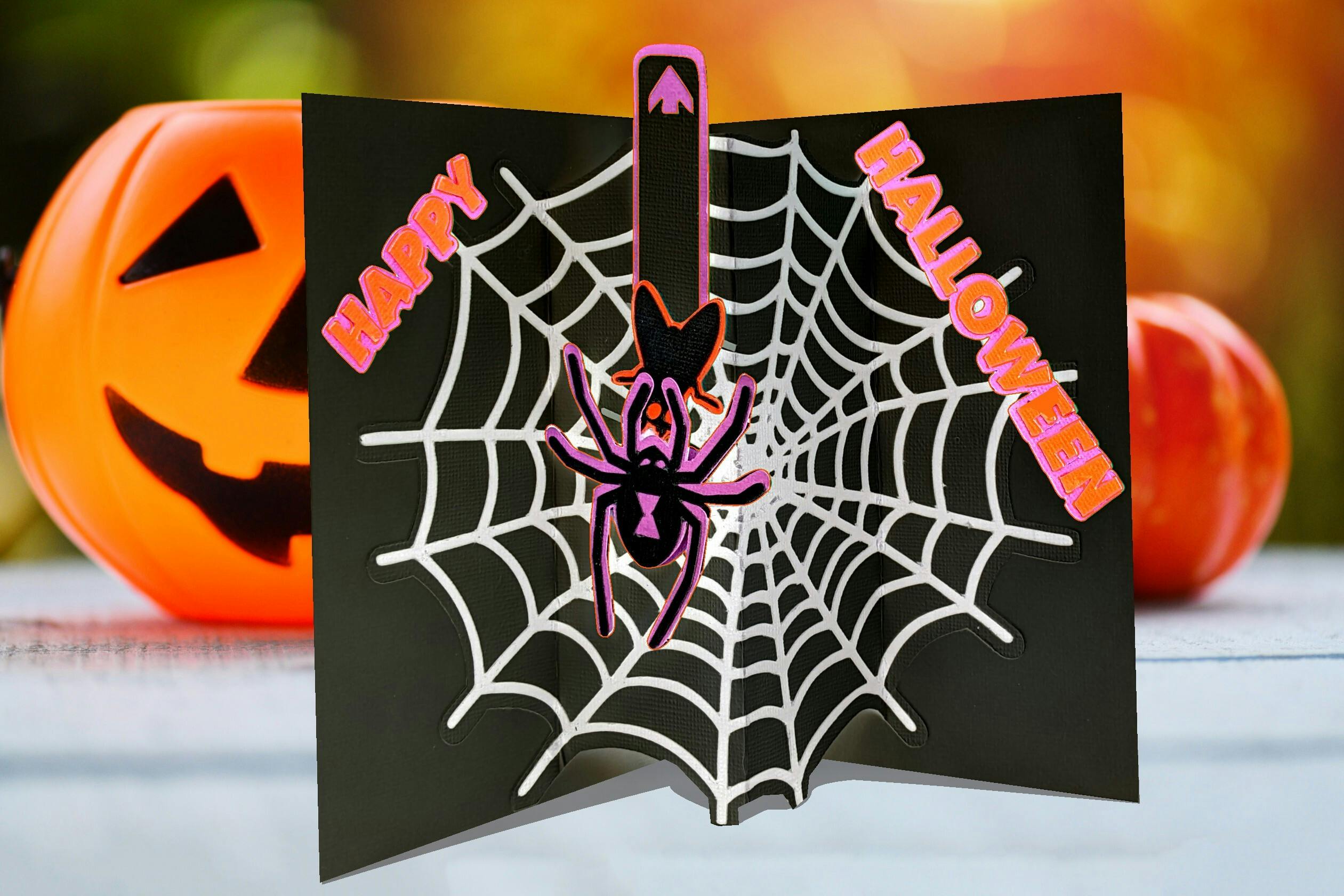 Spider Web Pop Up Card