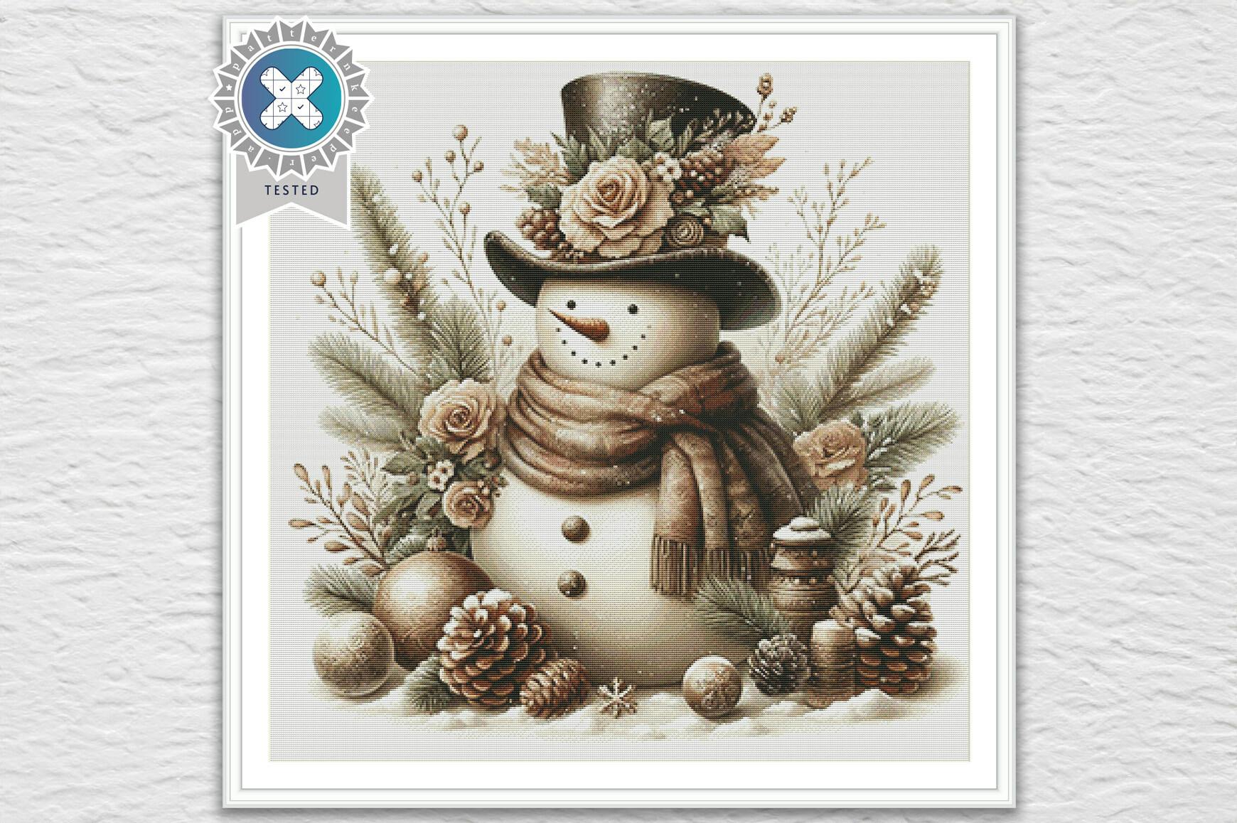 Christmas Snowman Cross Stitch