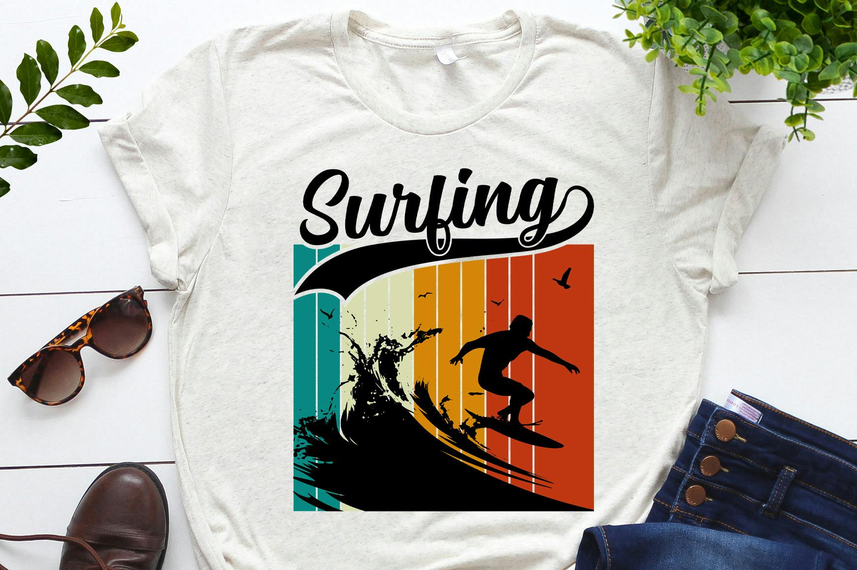 Surfing T-Shirt Design