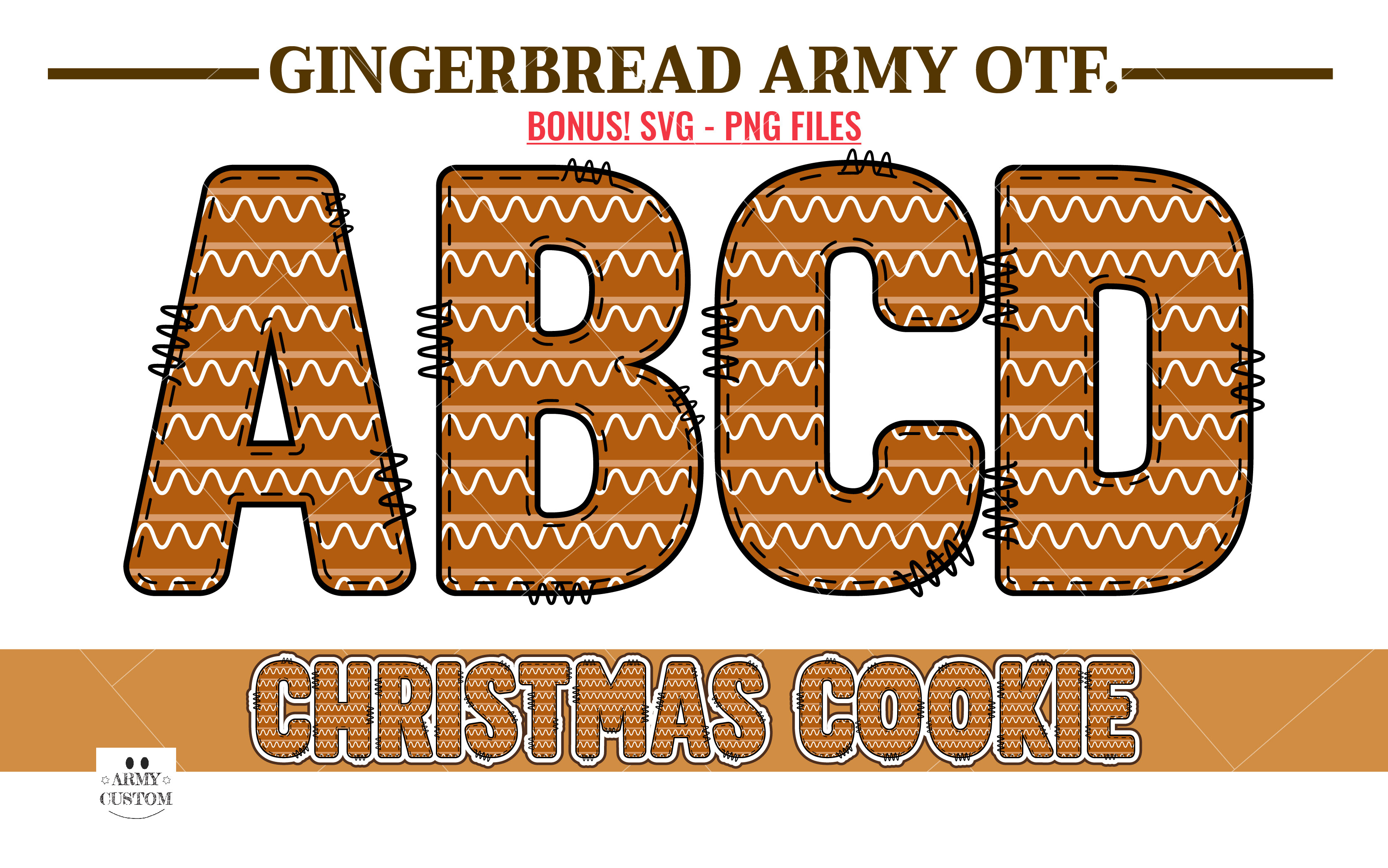 Gingerbread Army Font Free by astrokit | Nov, 2024