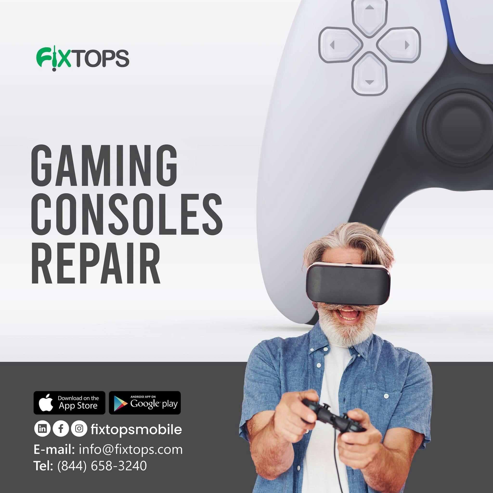 Gaming consoles are a significant investment, and Fixtops understands the importance of keeping them in top shape