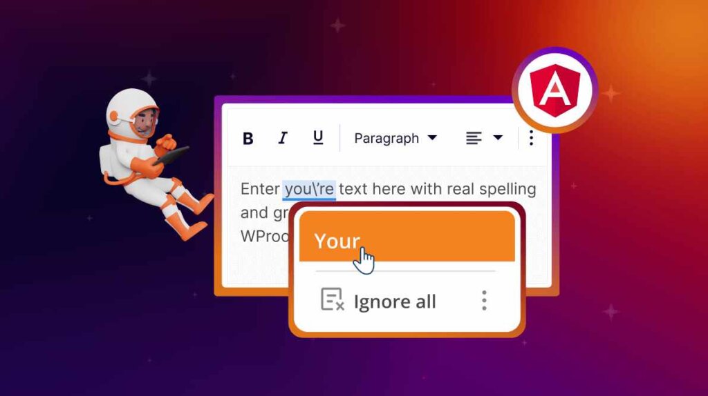 Easily Integrate WProofreader with Angular Rich Text Editor