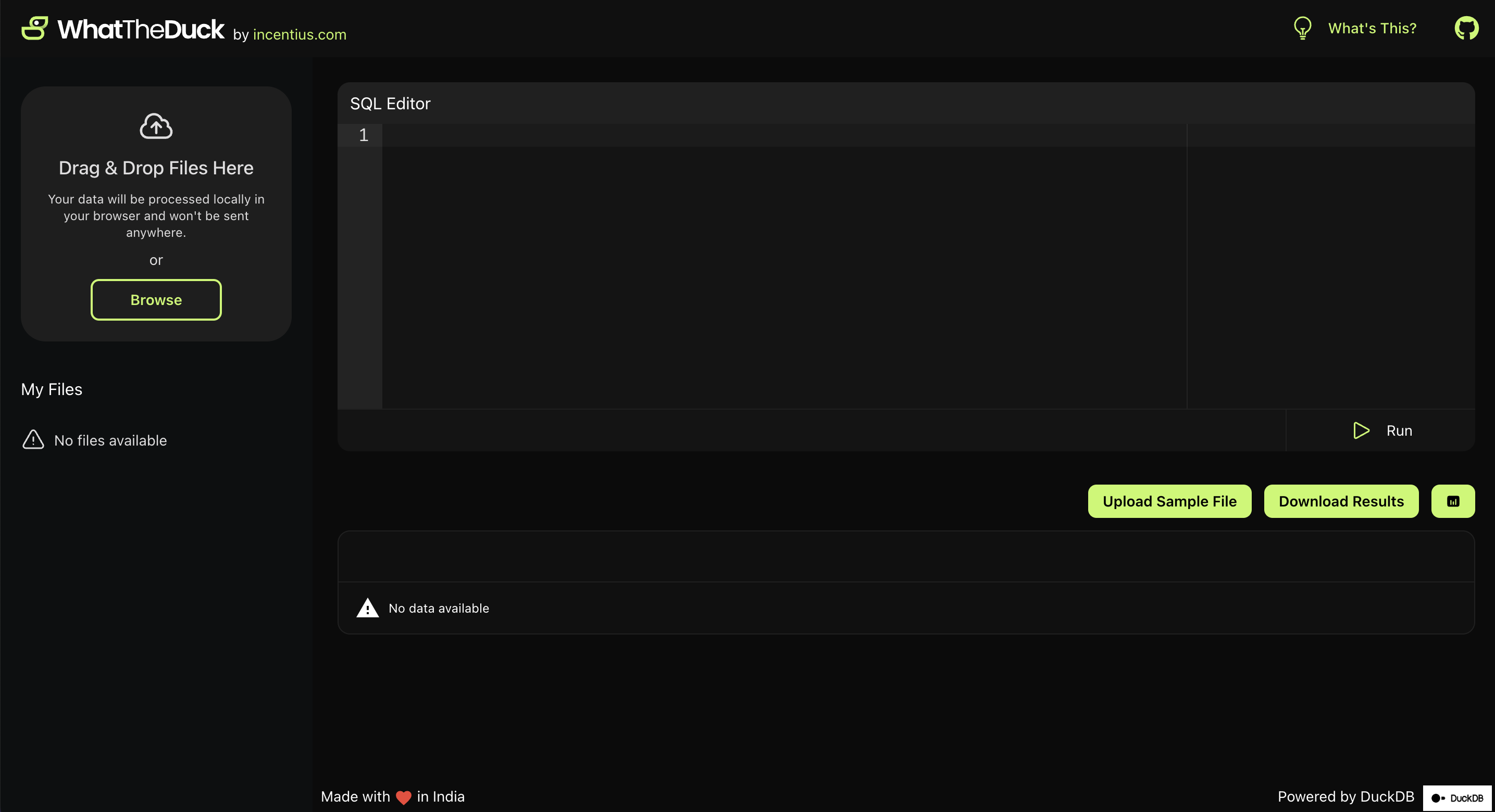 Introducing WhatTheDuck: Your Browser-Based SQL Query Engine for CSV Files