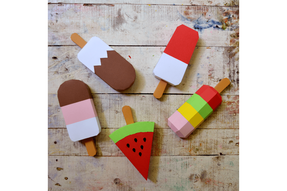 3D Papercraft Popsicles Free