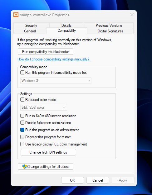 Configure properties