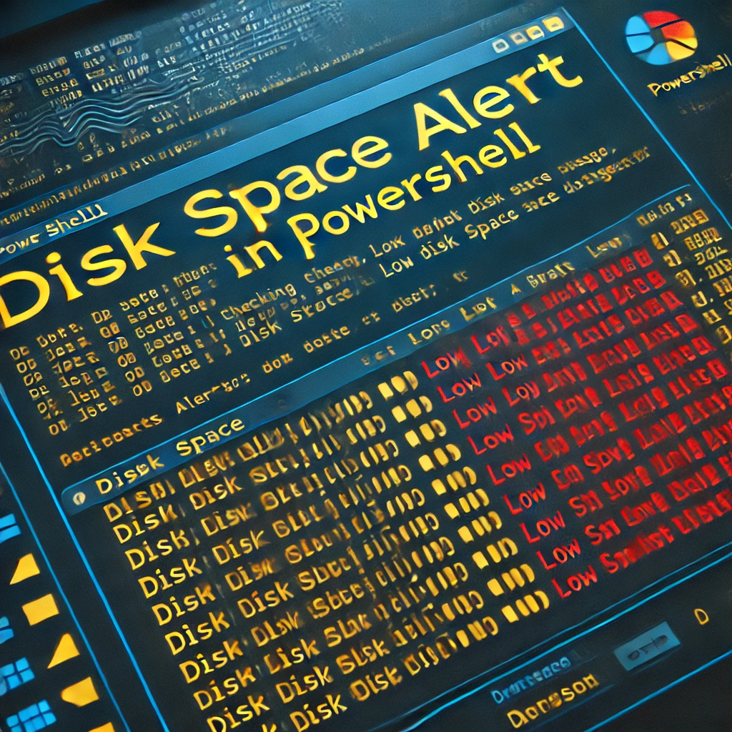 Monitoring Disk Space in PowerShell with Automated Email Alerts