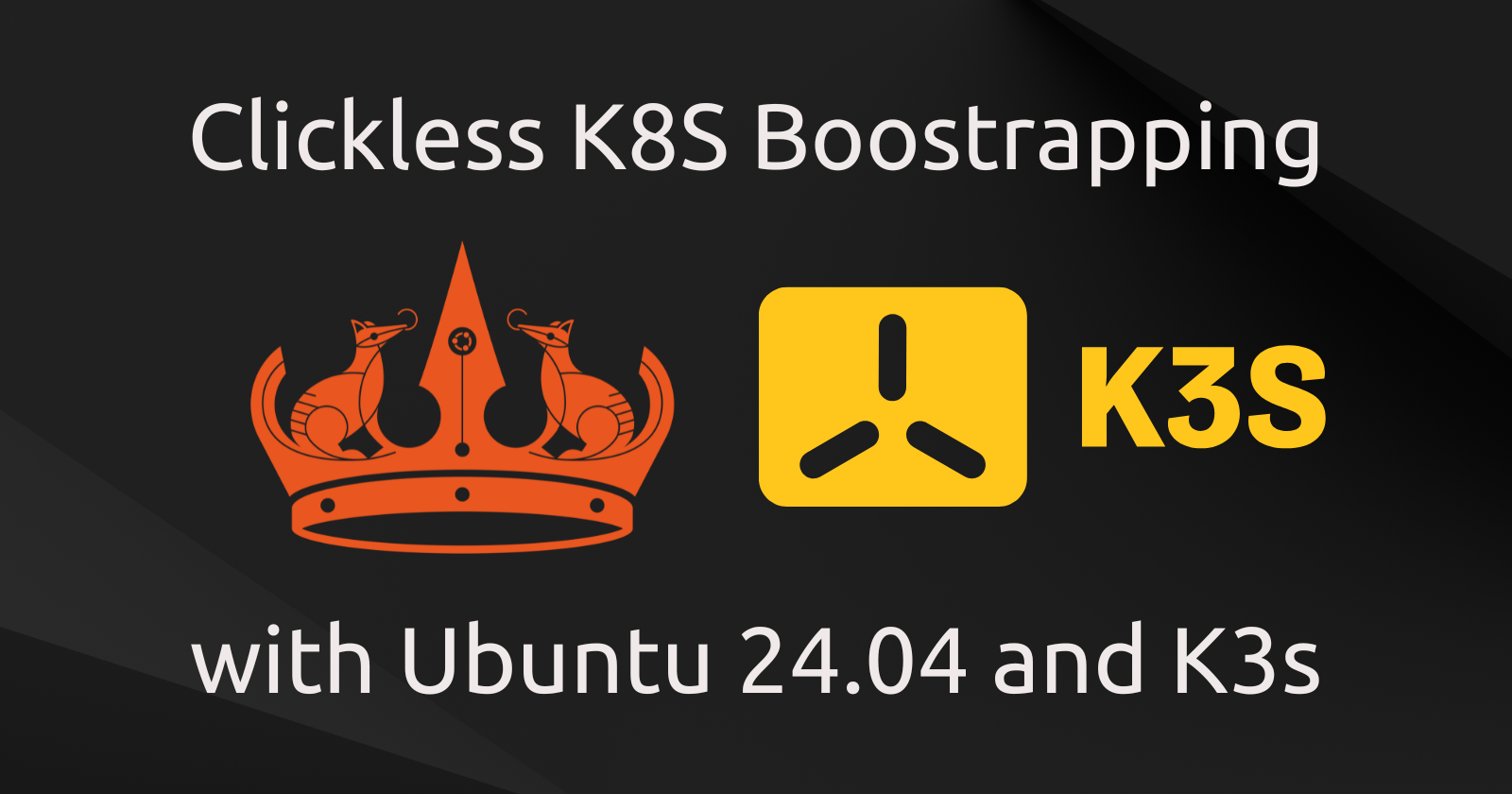 Bring the Cloud Home, Part 1: Automating bare-metal k3s with Ubuntu Autoinstaller