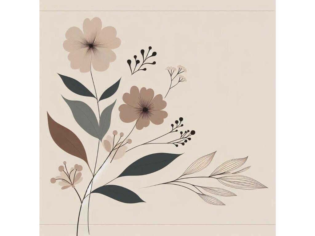 A Minimalist Floral Design with Clean Li Free