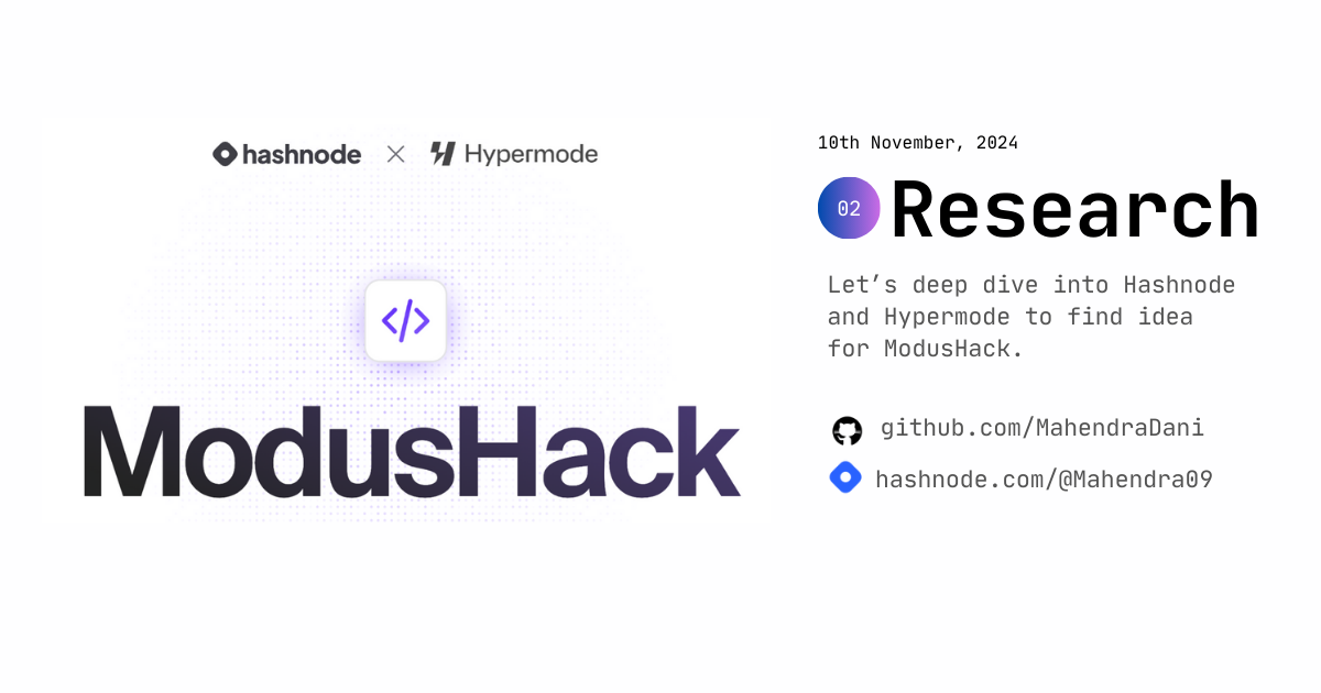 ModusHack: The Research