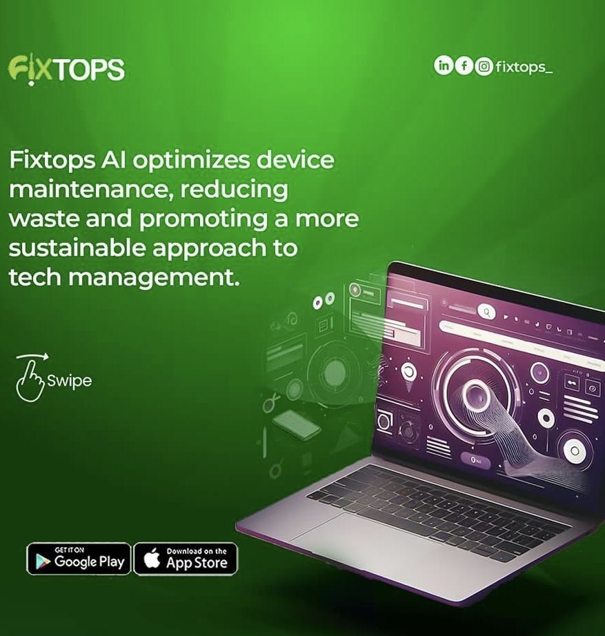 Fixtops promotes sustainability by advocating for repairs over replacements.