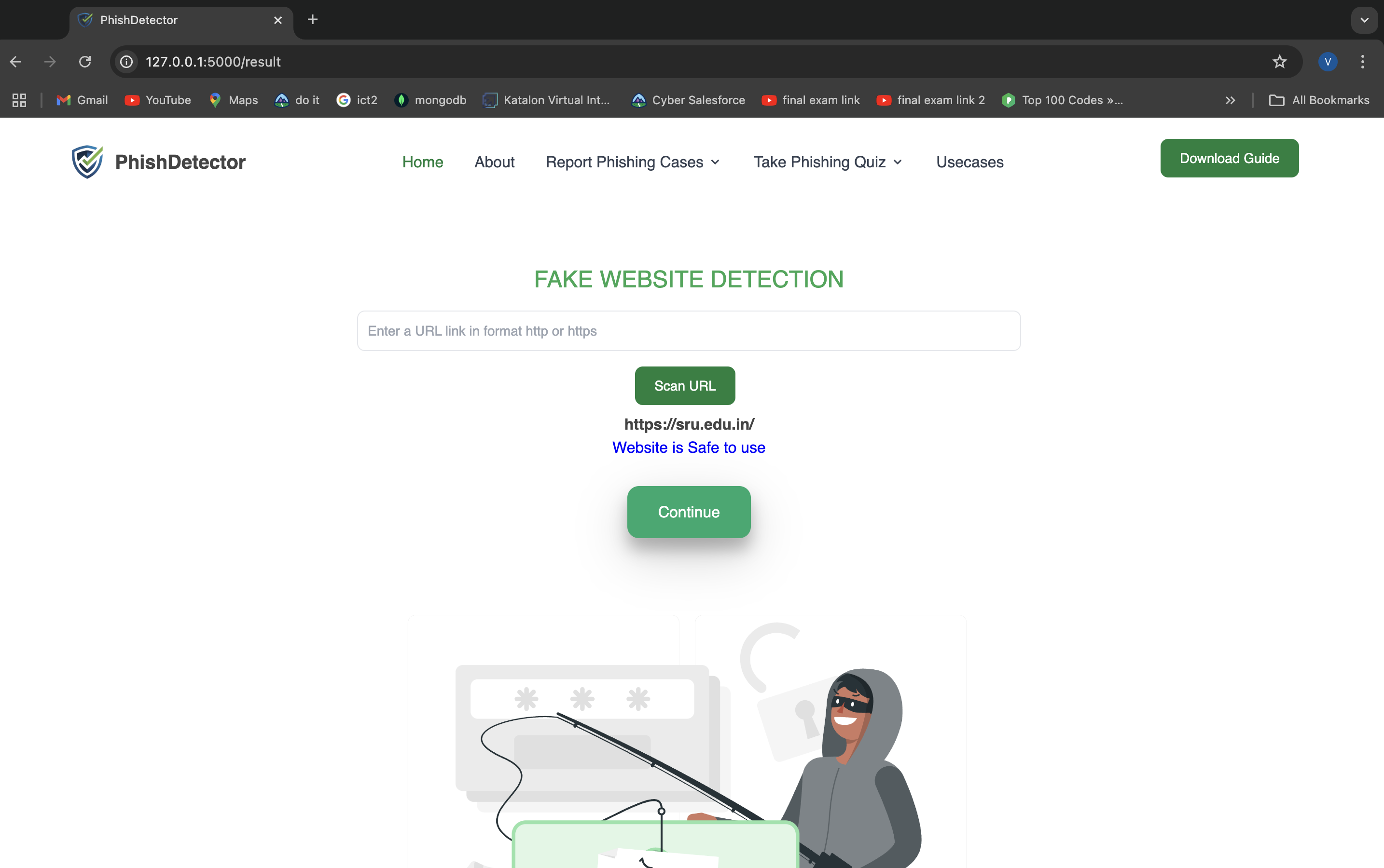 Phishing link and URL Checker using Machine Learning