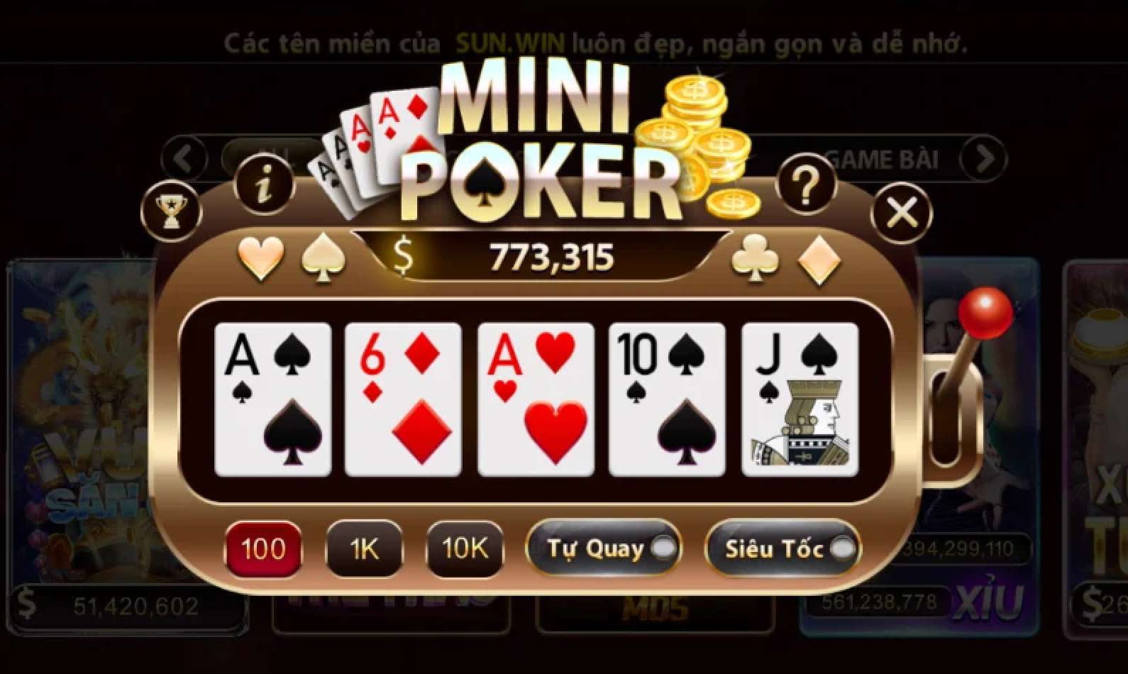 Mini Poker Sunwin – Minigame Bài Được Yêu Thích Nhất