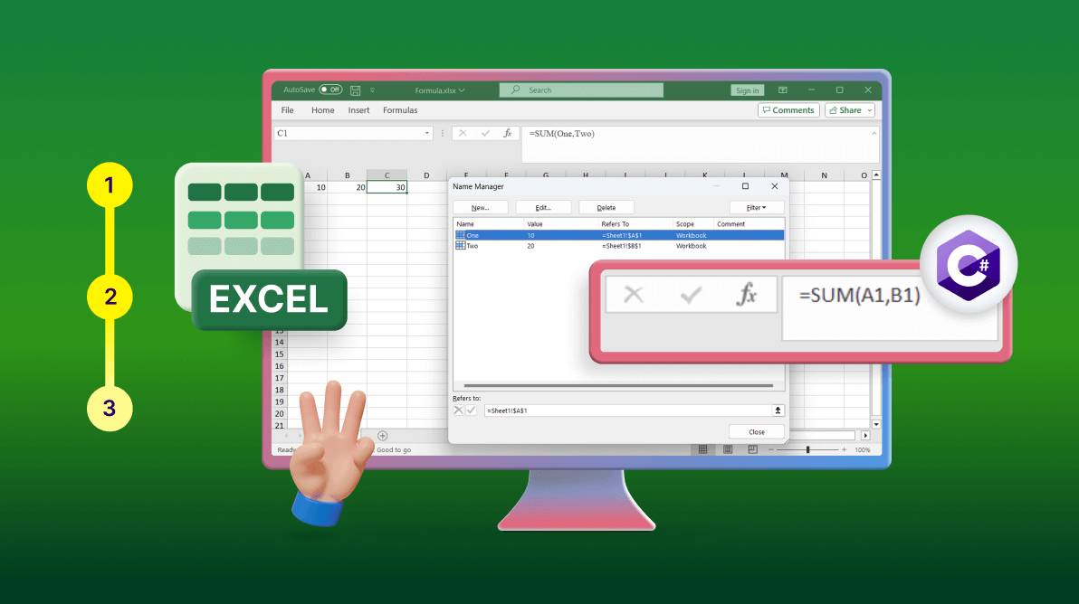 How to Effectively Use Formulas in Excel Using C#