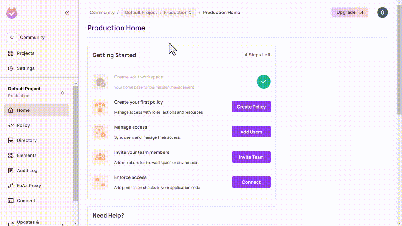 Demo of Creating Resources and Actions in Permit.io