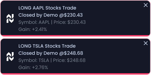 NVSTly trade notifications