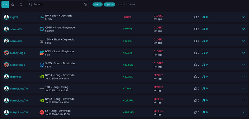 NVSTly Trades Feed — Latest Trades