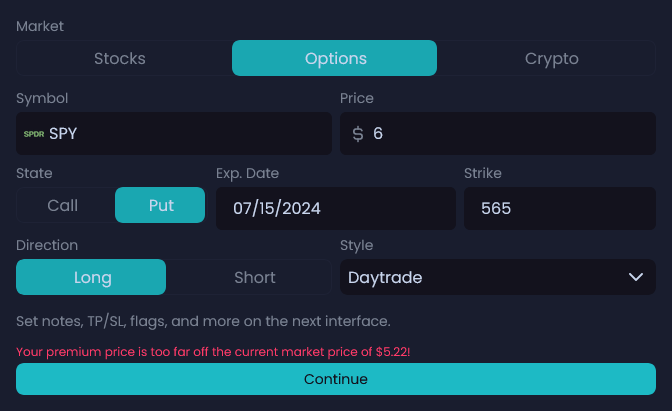 NVSTly New Trade UI