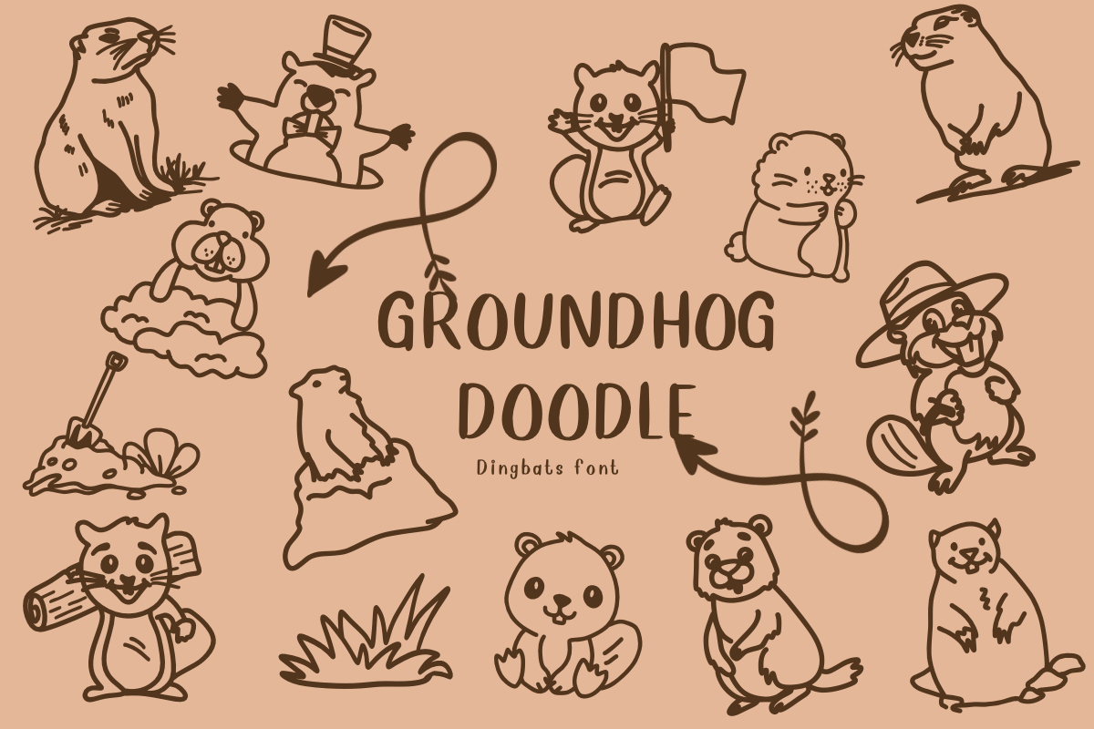 Groundhog Doodle Font