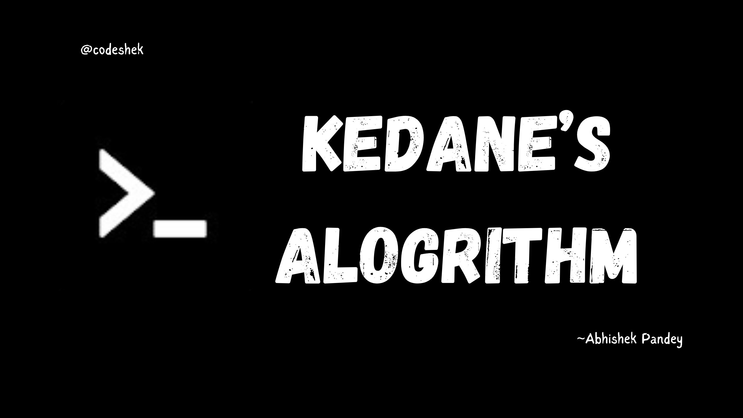 Kadane's Algorithm: