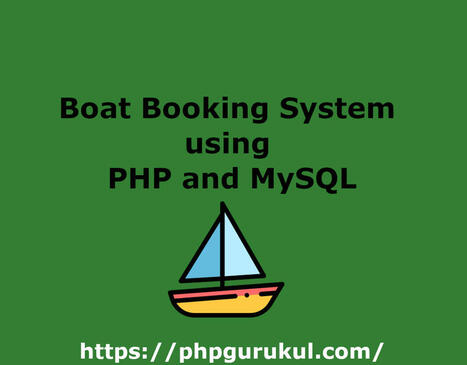 Boat Booking System using PHP and MySQL