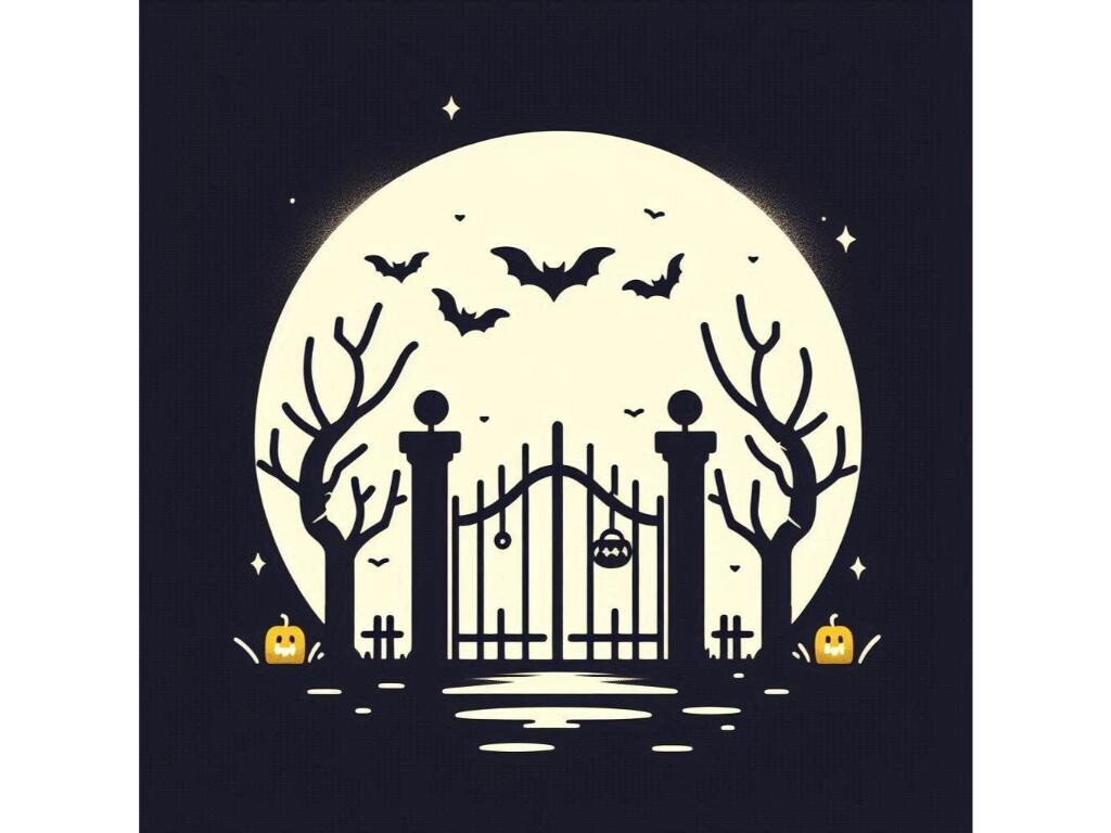 A Minimalist Halloween Gate with Simple,