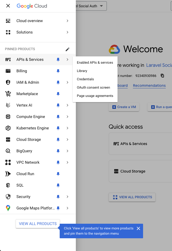 APIs & Credentials