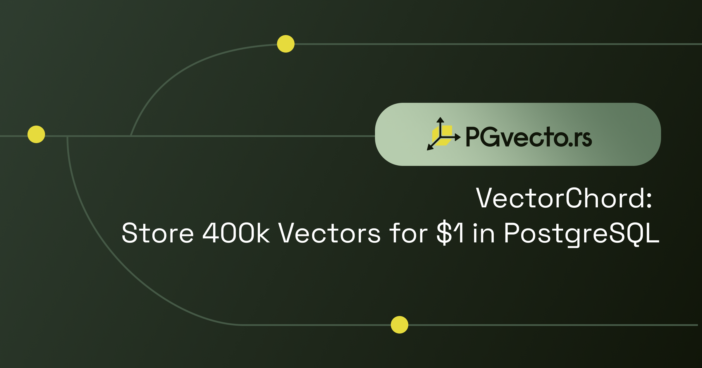 VectorChord: Store 400k Vectors for $1 in PostgreSQL