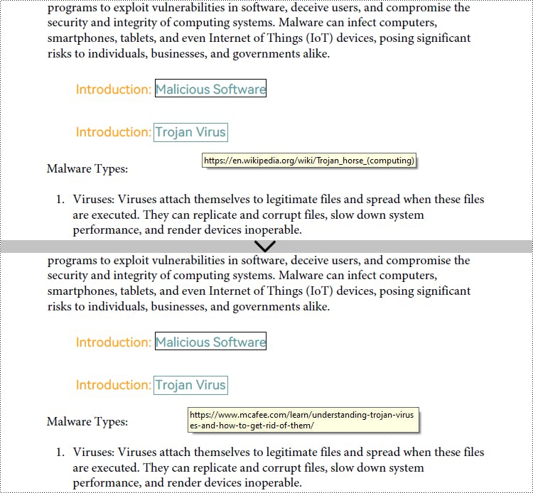 Update Hyperlinks in PDF Documents