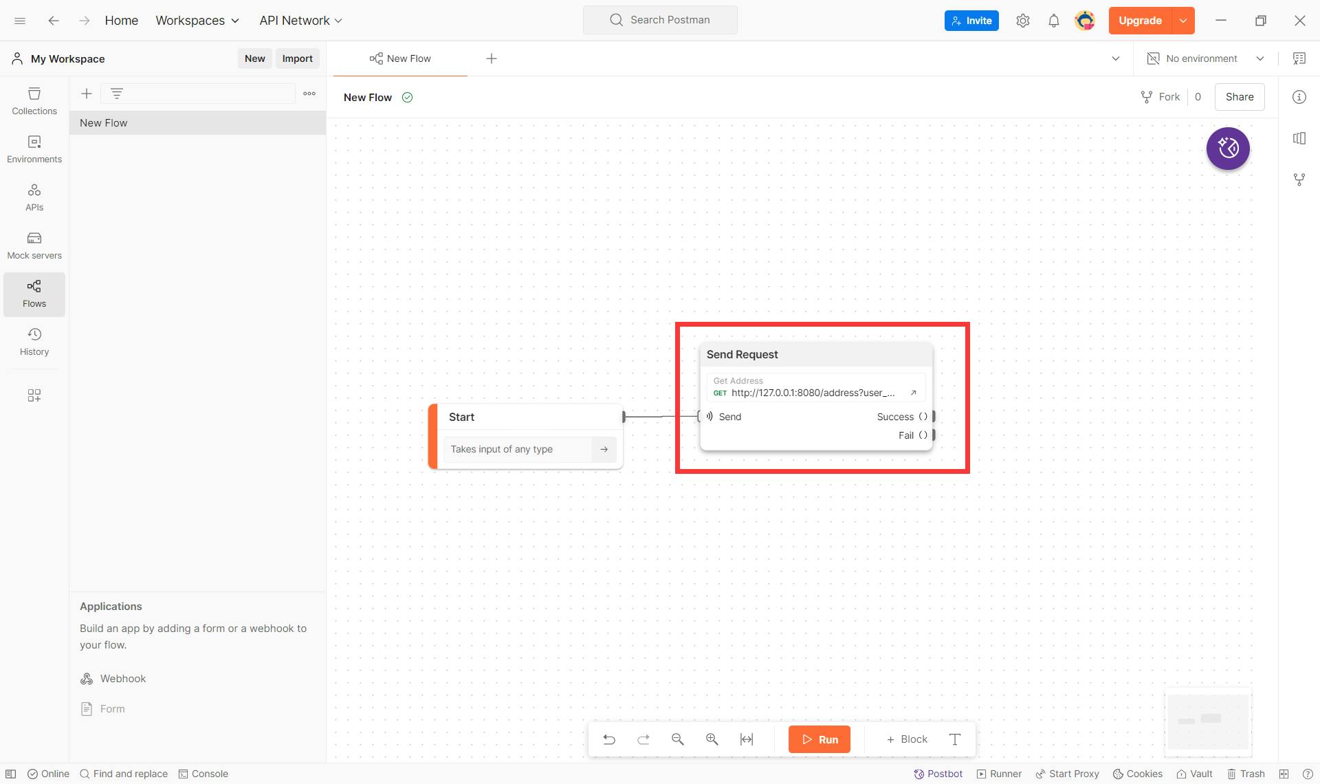 designing new flows at Postman