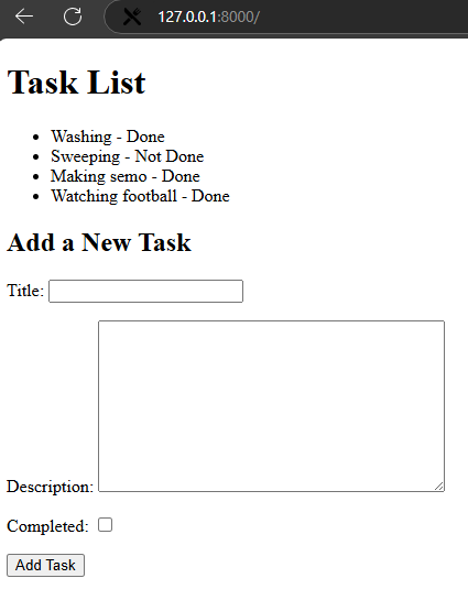 Final task app interface