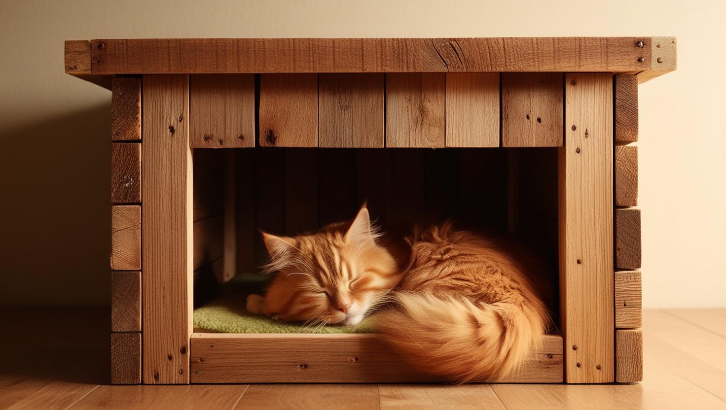 Ahşap Kedi Evi