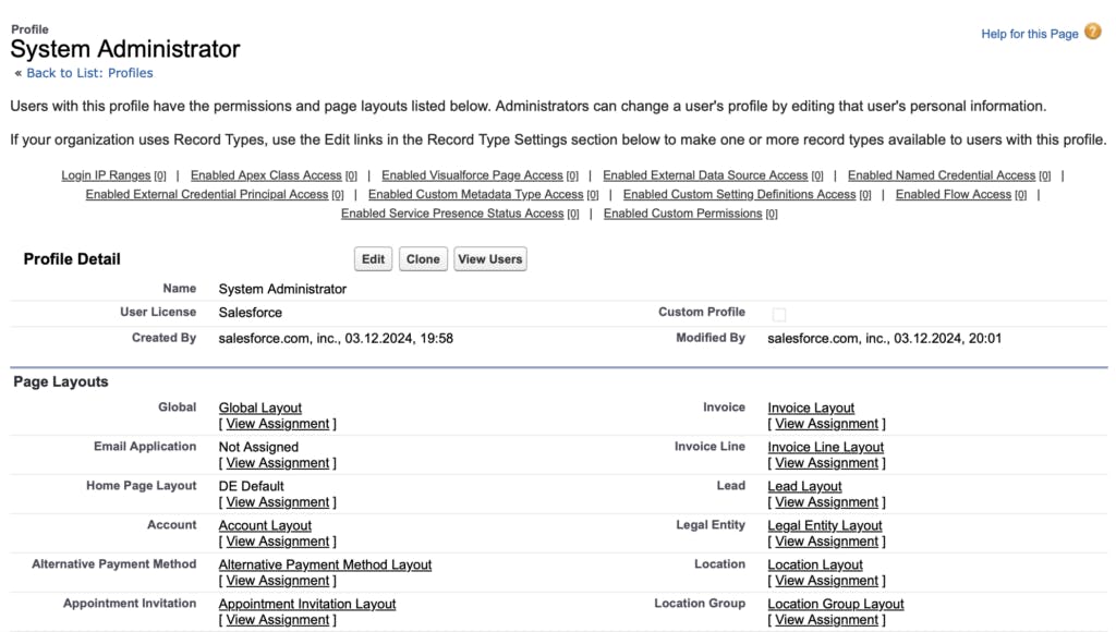 Salesforce System Administrator Profile