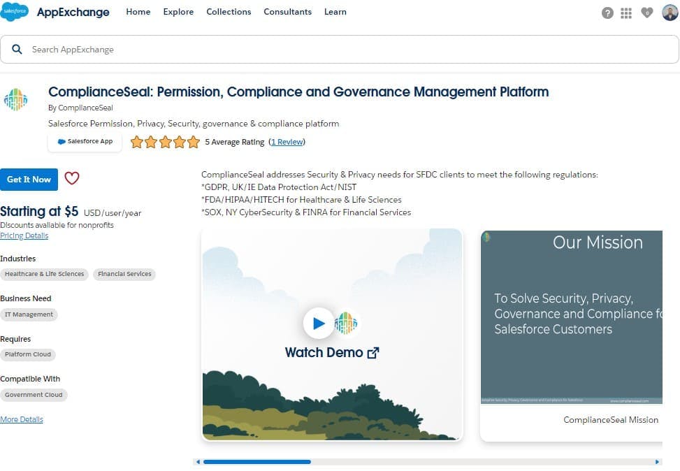 ComplianceSeal on AppExchange