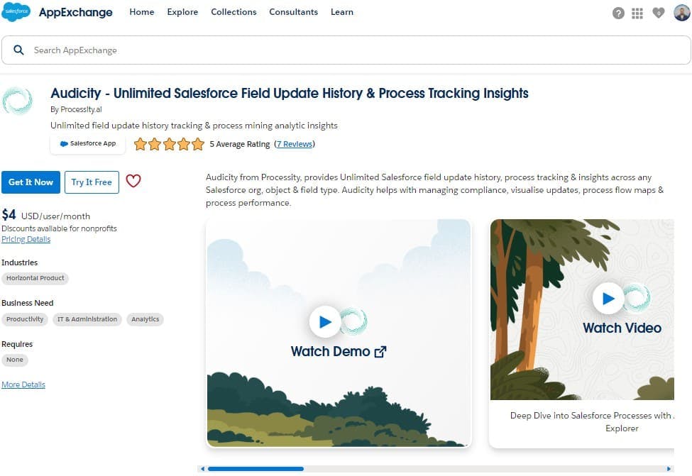 Audicity on AppExchange