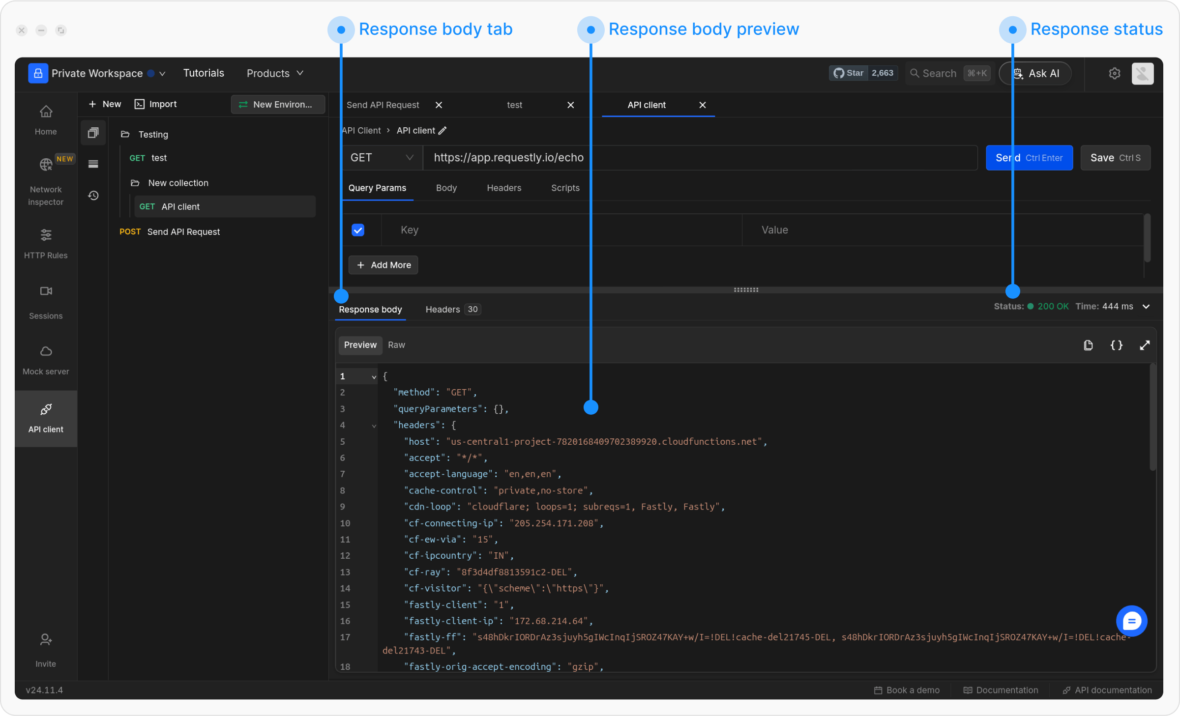 Response Body - Send API Request